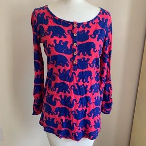 Pink and blue Lilly top